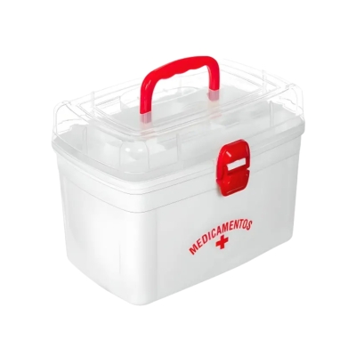 Caixa maleta primeiros socorros medic 24cm m 1un