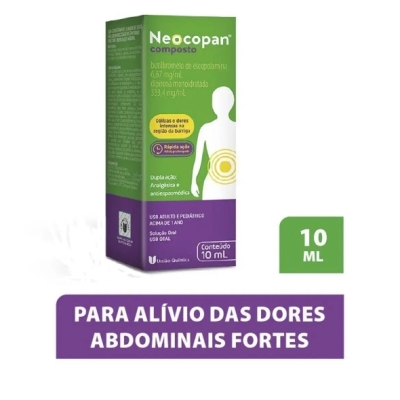 Neocopan Composto Butilbrometo de Escopolamina 6,67mg + Dipirona 333,4mg Solução Oral 10ml