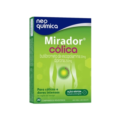 Mirador Cólica Neo Química 10mg + 250mg – 20 Comprimidos Revestidos