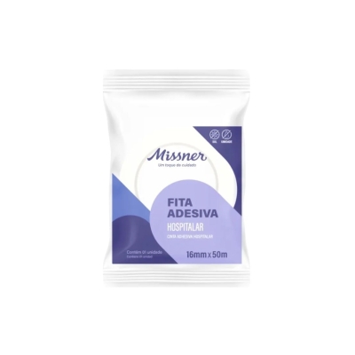 Fita Adesiva Crepe 16 mm x 50 m Missner – Fita Adesiva Crepe Hospitalar