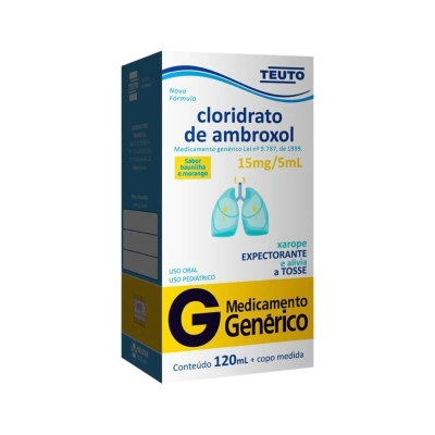 Ambroxol Xarope Pediátrico 3mg/mL – Frasco 120ml – Teuto