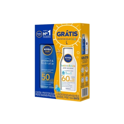 Kit prot sol nivea fps50 200ml+babies kids fps60 100ml