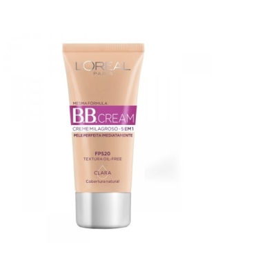  L'Oréal Paris B.B Cream Hidratante 5 em 1 Cor Clara FPS 20 30ml