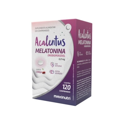 Acalentus Melatonina Orodispersível - Suplemento Alimentar 120 Comprimidos