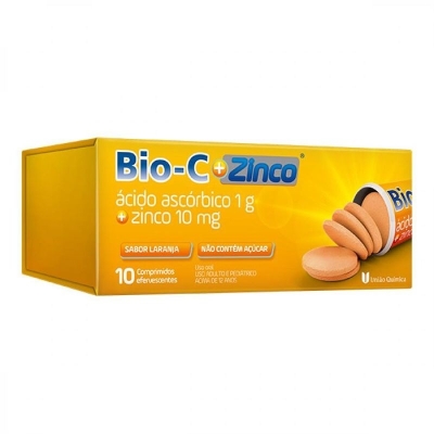 Bio c+zinco 1g 10cp eferv s/acuc laranja