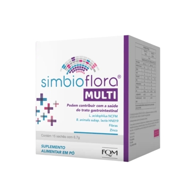 Simbioflora Multi – Suplemento Alimentar em Pó – 15 Sachês de 6,7 g