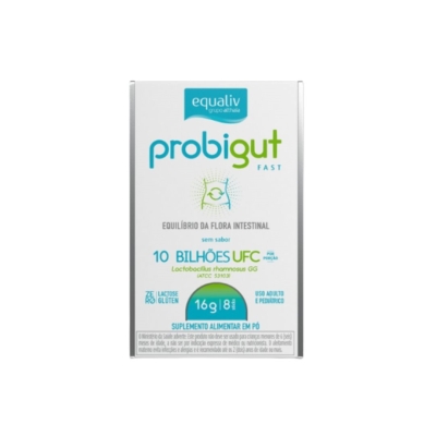 Equaliv Probigut Fast – Suplemento Probiótico em Stick – 8 Sachês de 2 g (16 g)