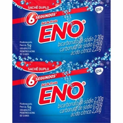 Antiácido Sal de Fruta Eno Tradicional 2 Envelopes de 5g