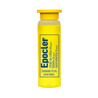 Epocler 10 ml Flaconete - Solução Oral Hepatoprotetora com Citrato de Colina, Betaína e Racemetionin