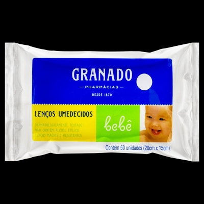 Lenços Umedecidos Granado Bebê com 50 unidades