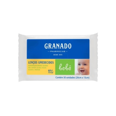Lenços Umedecidos Granado Bebê com 50 unidades