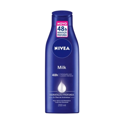 Hidratante Corporal Nívea Body Milk 200ml - Nutrição para Peles Secas e Extrassecas