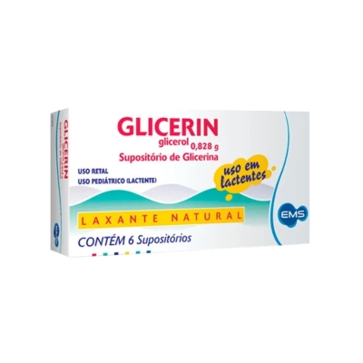 Supositório de Glicerina Glicel Pediátrico 1,5g - Caixa com 6 Unidades