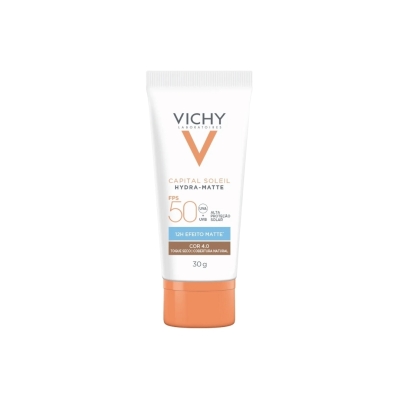 Vichy Capital Soleil Hydra-Matte – Protetor Solar Facial Sem Cor – FPS 50 – Tubo 30 g
