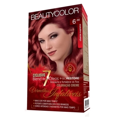 Tintura Beautycolor 6.66 Louro Escuro Vermelho Profundo