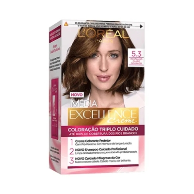 Tintura Imédia Excellence N° 53 Castanho Claro Dourado