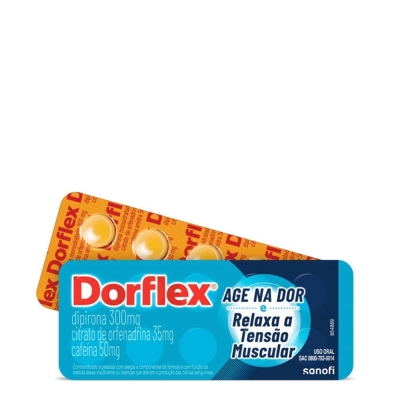 Relaxante Muscular, Analgésico e Antitérmico Dorflex 300mg + 35mg + 50mg 10 Comprimidos