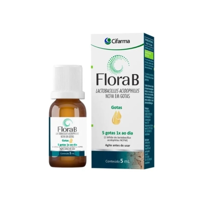 Flora B Gotas 5 mL – Probiótico em Solução Oral