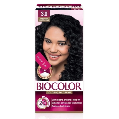Tintura Biocolor Mini Kit Creme 3.0 Castanho Escuro Chique