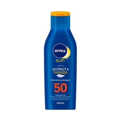 Protetor Solar Nívea Sun Protect & Hidrata FPS 50 100ml - Fórmula Oil-Free com Panthenol