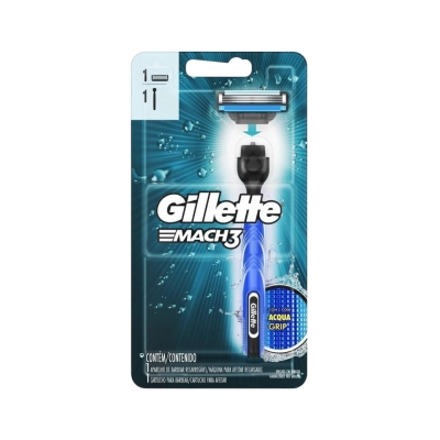 Aparelho de Barbear Gillette Mach3 Acqua Grip Regular