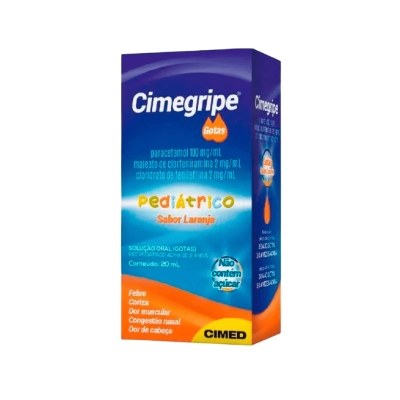 Cimegripe Gotas – Sabor Laranja – Frasco 20 ml