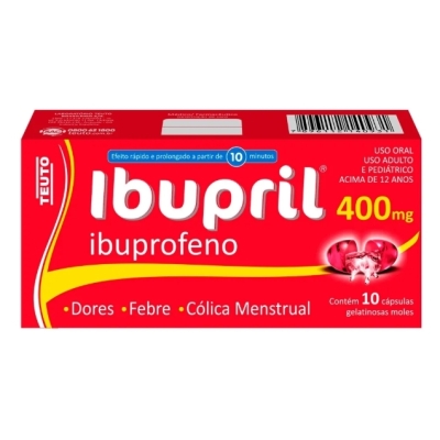 Ibupril 400mg 10 Cápsulas Gelatinosas Moles