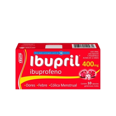 Ibupril 400mg Cápsulas Gelatinosas Moles – Caixa com 10 Cápsulas