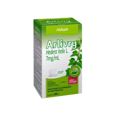 Arlivry 7mg/ml Xarope Sabor Mel - Natulab - Frasco 100ml
