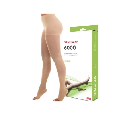 MEIA VENOSAN 6000 AT 20-30 P PONTEIRA ABERTA BEGE