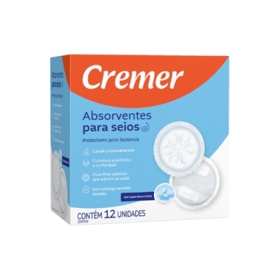 Cremer Absorventes para Seios Gel Superabsorvente 12 Unidades
