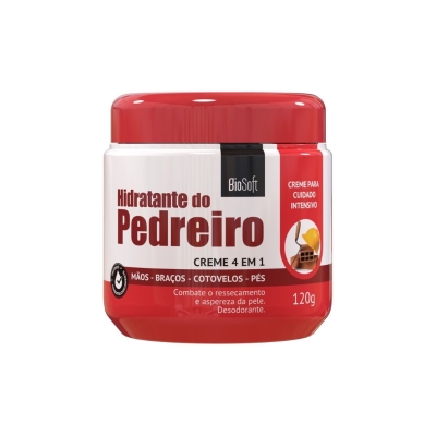 Creme Hidratante do Pedreiro 4 em 1 Bio Soft 120g 