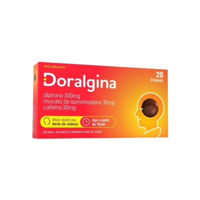 Doralgina Neo Química – Analgésico e Antiespasmódico – Caixa com 20 Drágeas