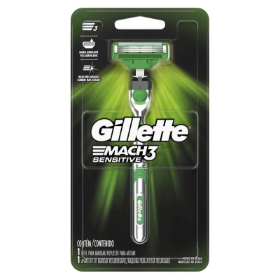 Aparelho de Barbear Gillette Mach3 Sensitive