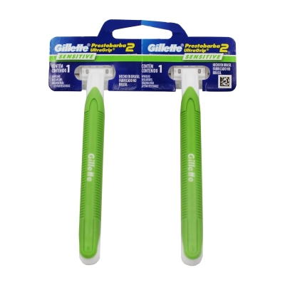 Aparelho Gillete Prestobarba Sensitive Ultragrip 2 Unidades
