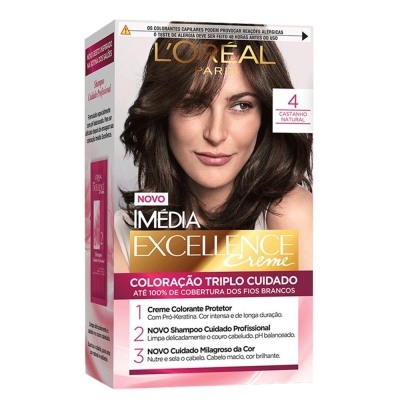 Tintura Imédia Excellence Creme N° 4 Castanho Natural