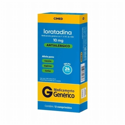 Loratadina 10mg 12 comprimidos Cimed Genérico