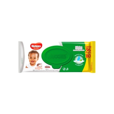 Lenço Toalha Umedecido Huggies Original – 96 Unidades