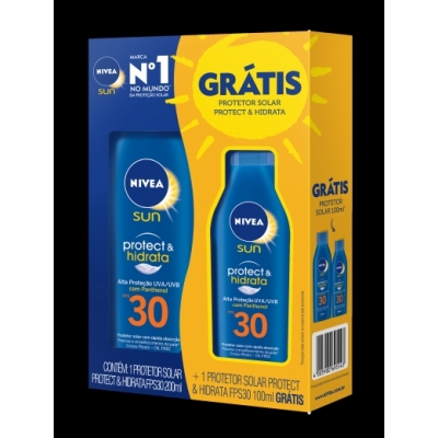 Nivea Sun Protect & Hidrata – Protetor Solar Corporal e Facial – FPS 30 – Frasco 200 ml