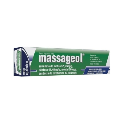 Massageol Pomada 30g - Alívio de Dores Locais e Relaxamento Muscular