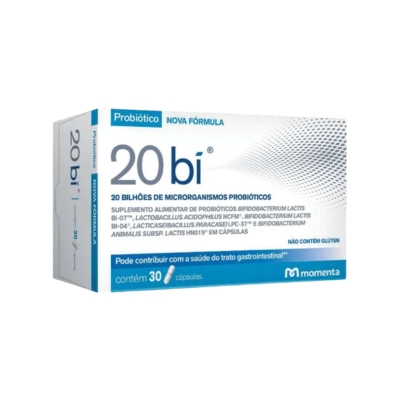 20 Bi 435 mg – Probiótico Regulador Intestinal – 30 Cápsulas