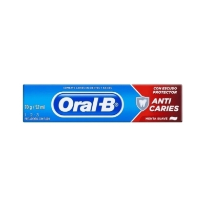 Creme Dental Oral-B 123 Anticáries Menta Suave - Creme Dental 70 g