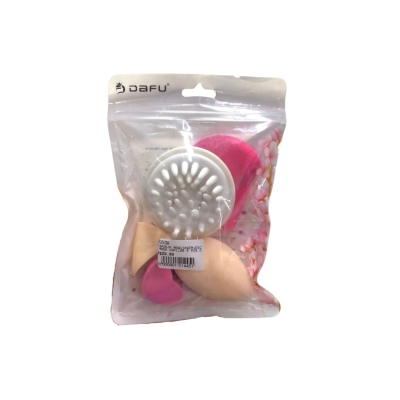 Kit 5 Peças Esponjas de Maquiagem + Escova Massageadora Capilar