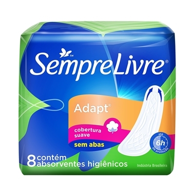 Absorvente Sempre Livre Adapt Esp. Suave S/A 8un
