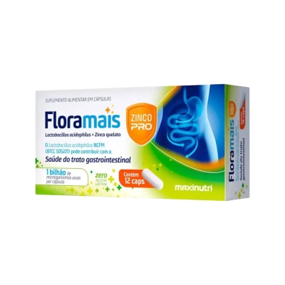 Floramais Maxinutri Probiótico 12 cápsulas – Lactobacillus acidophilus