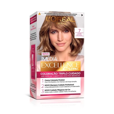 Tintura Imédia Excellence Creme N° 7 Louro Natural