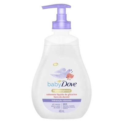 Baby Dove Sabonete Líquido de Glicerina Hidratação Relaxante Hora de Dormir 400 ml
