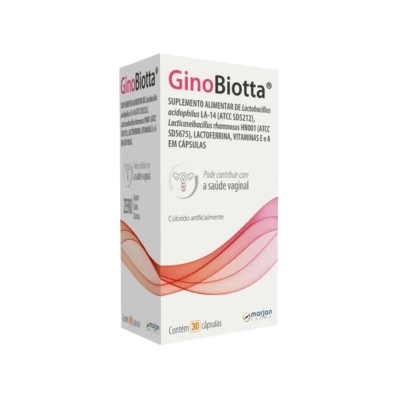 Gino Biotta – Probiótico Vaginal Oral – 30 Cápsulas