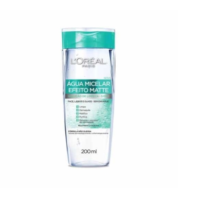 Água Micelar Loréal Paris Efeito Matte Demaquilante 200ml 