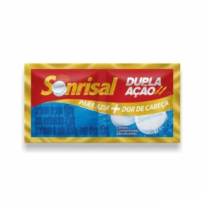 Sonrisal Tradicional Dupla Ação Antiácido e Analgésico para Alívio da Azia e Dor de Cabeça com 2 pas